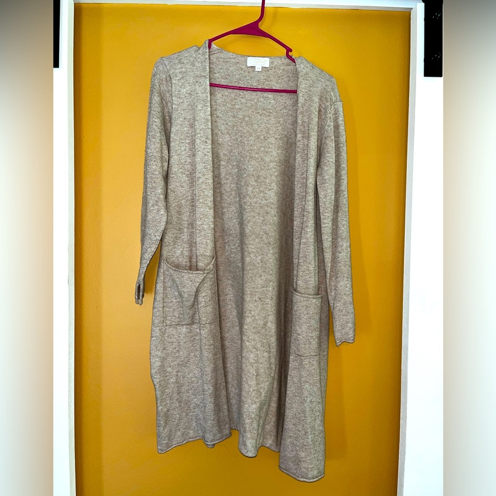 Tan cardigan